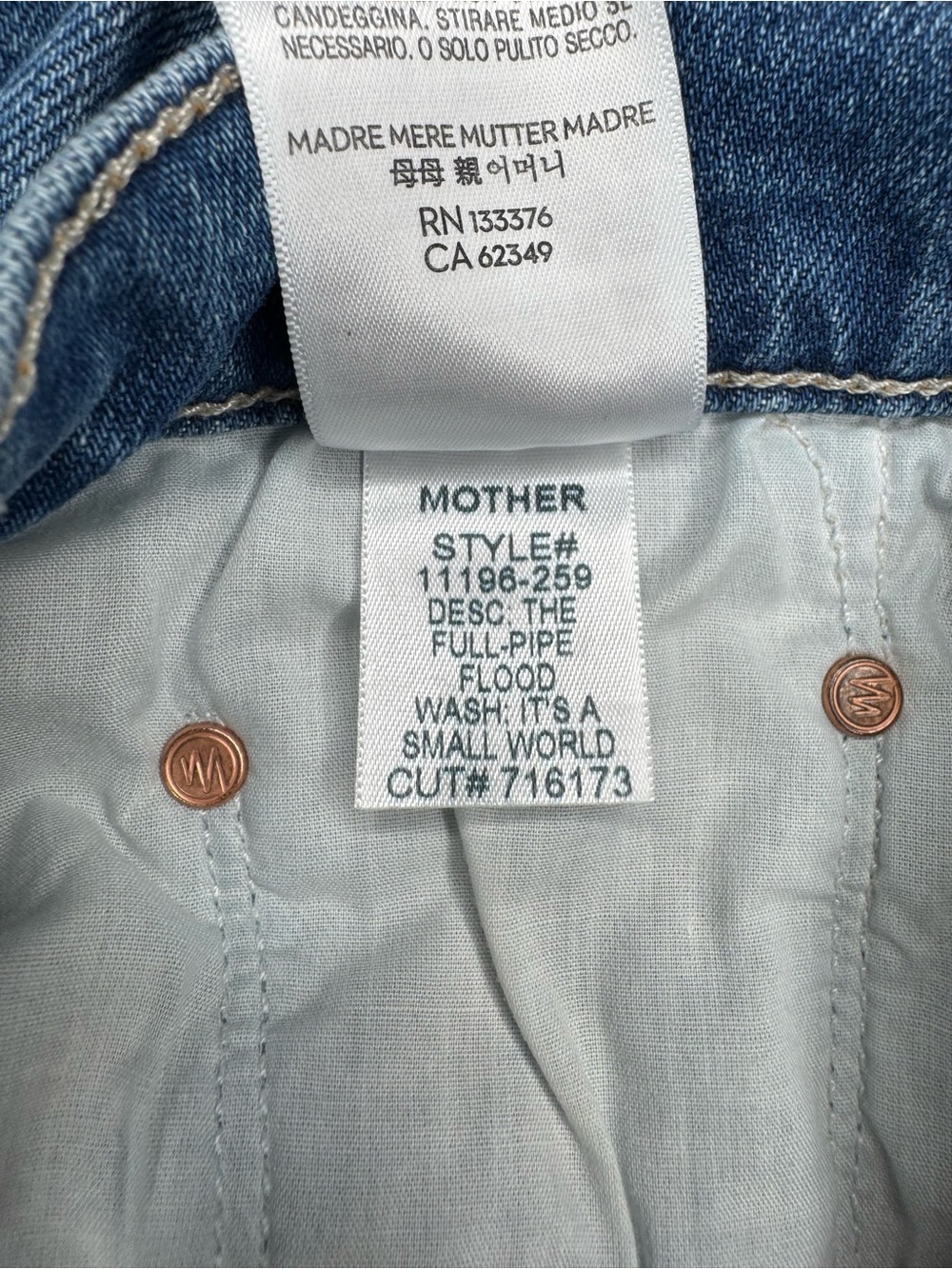 Mother Superior The Full-Pipe Flood Jeans 30 It’s A Small World - Picture 13 of 13